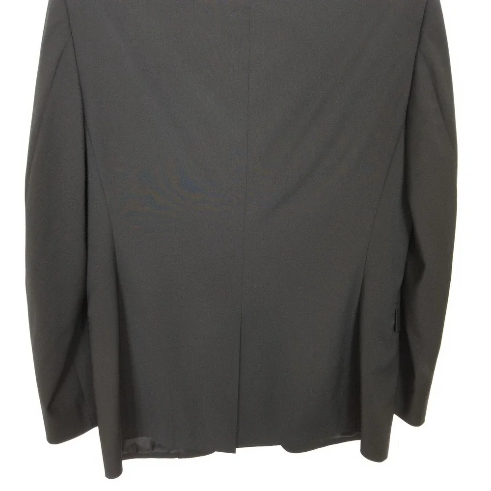 Theory Men Wool Blend Blazer Jacket Sz 42 R Black Button‎ Up Preppy Office